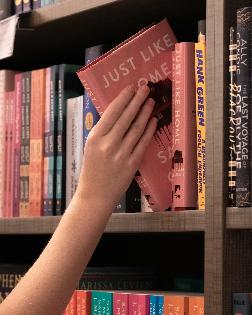 a hand holding a book