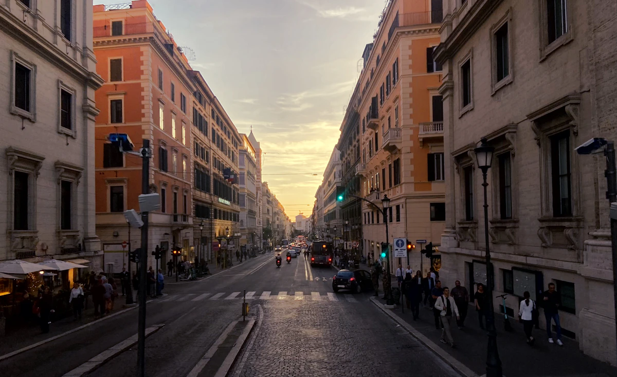Trastevere Roma - viața de stradă seara