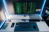 a desktop computer sitting on top of a desk