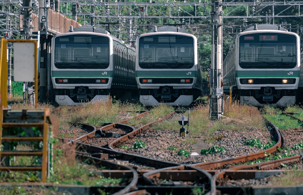 trains on the railway tracks