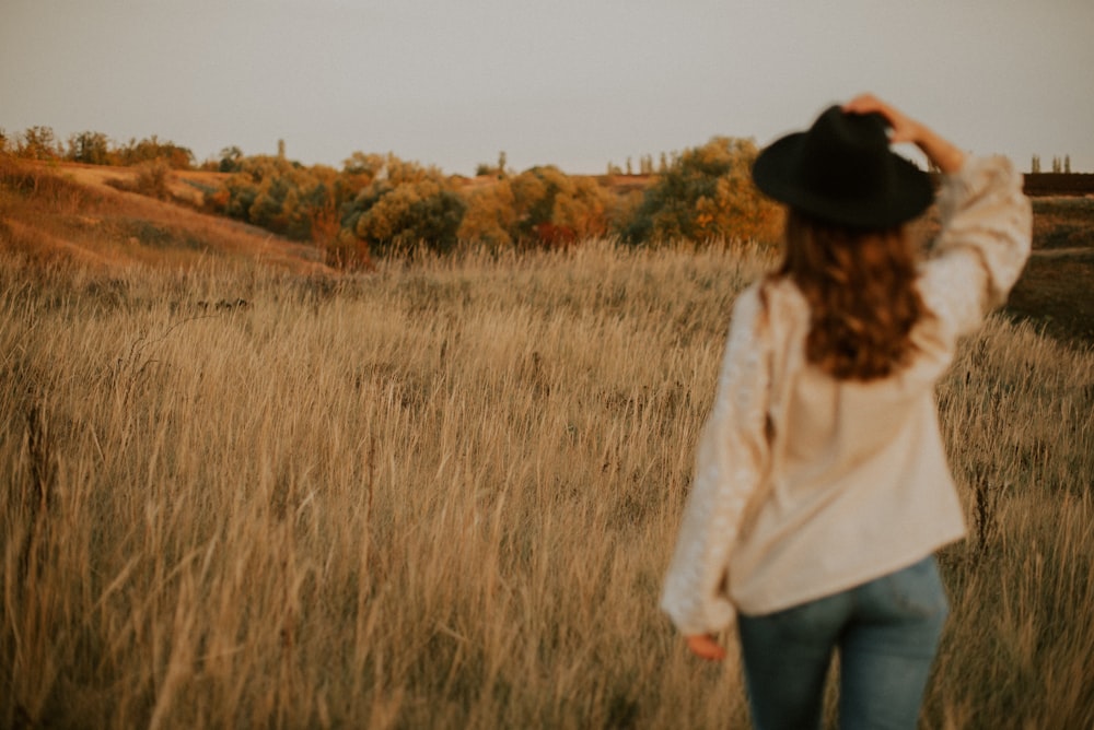 a person standing in a field