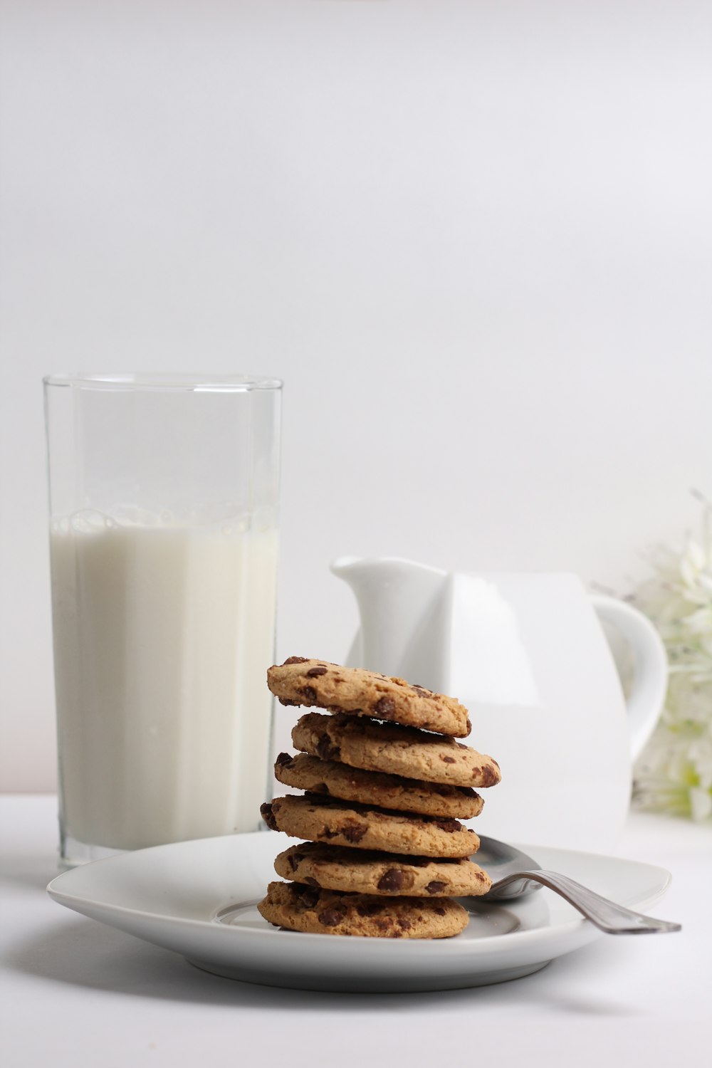 a stack of cookies on a plate