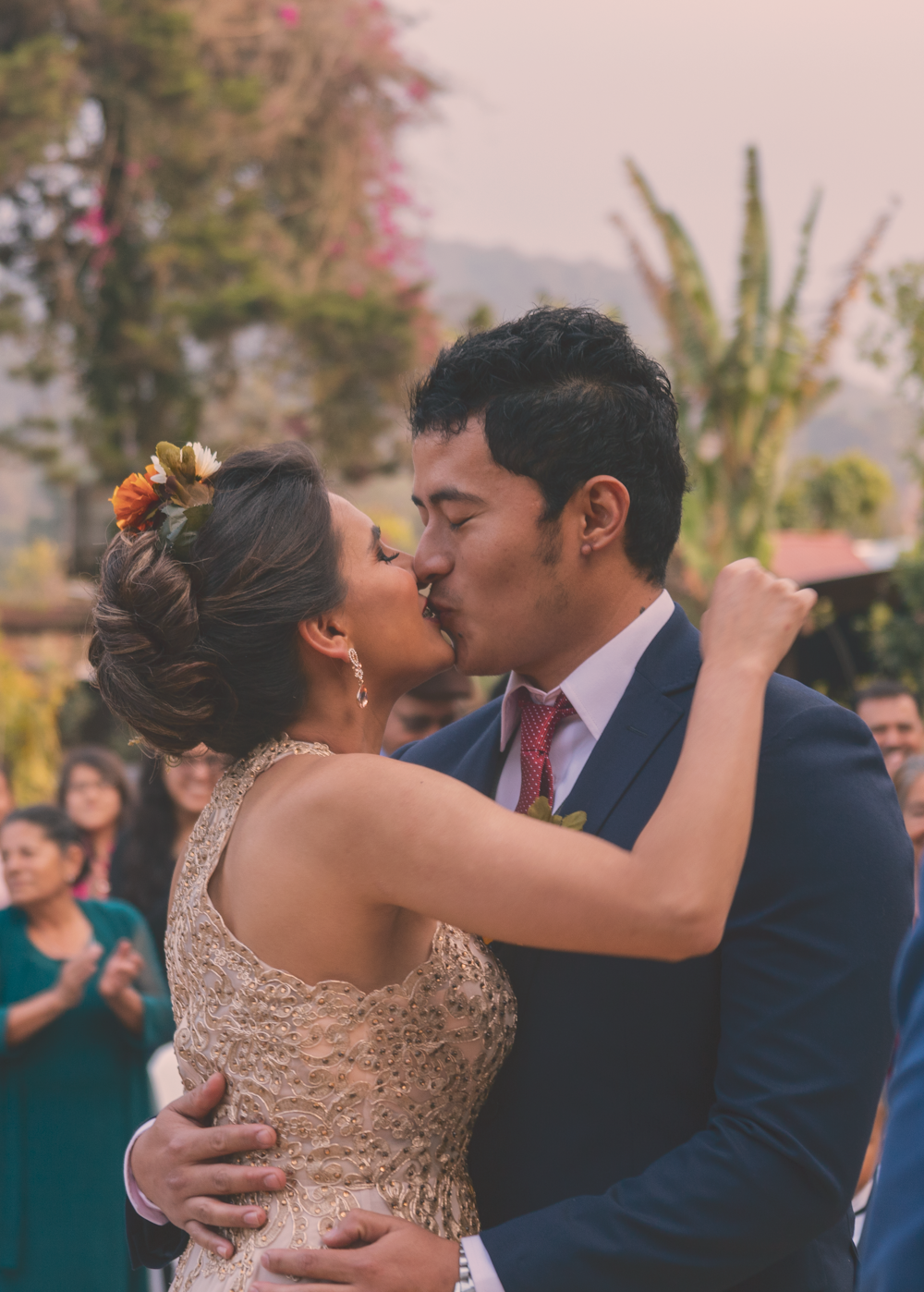 a man and woman dancing