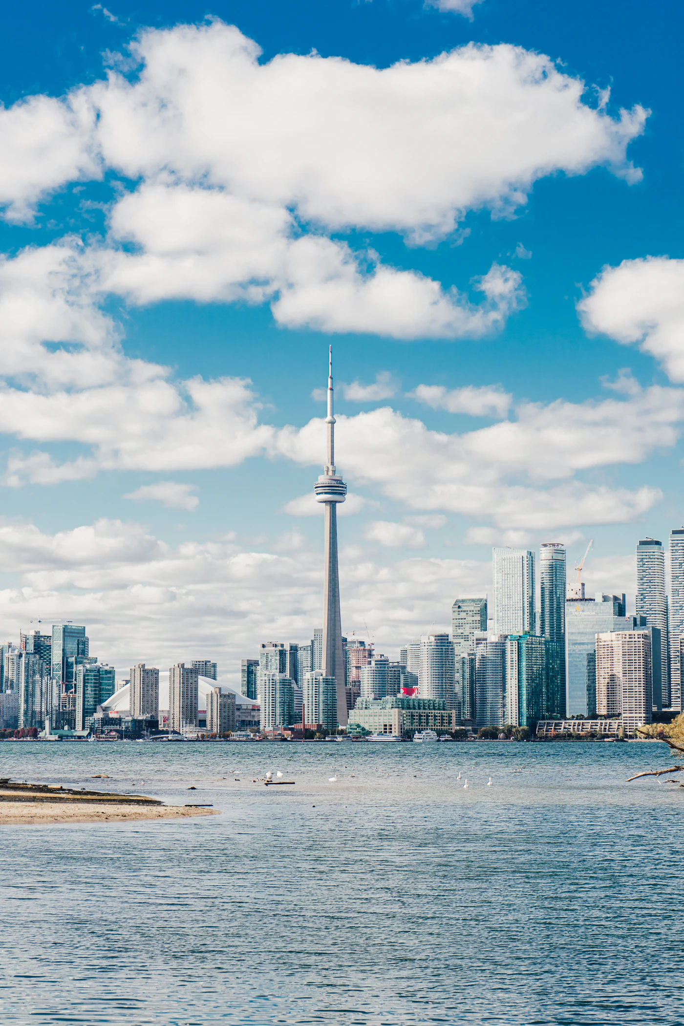 Toronto skyline and the CN Tower in Canada