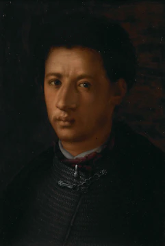 Portrait of Raphael, a young doctor caught between two worlds, with a shadowy vampire society backdrop.