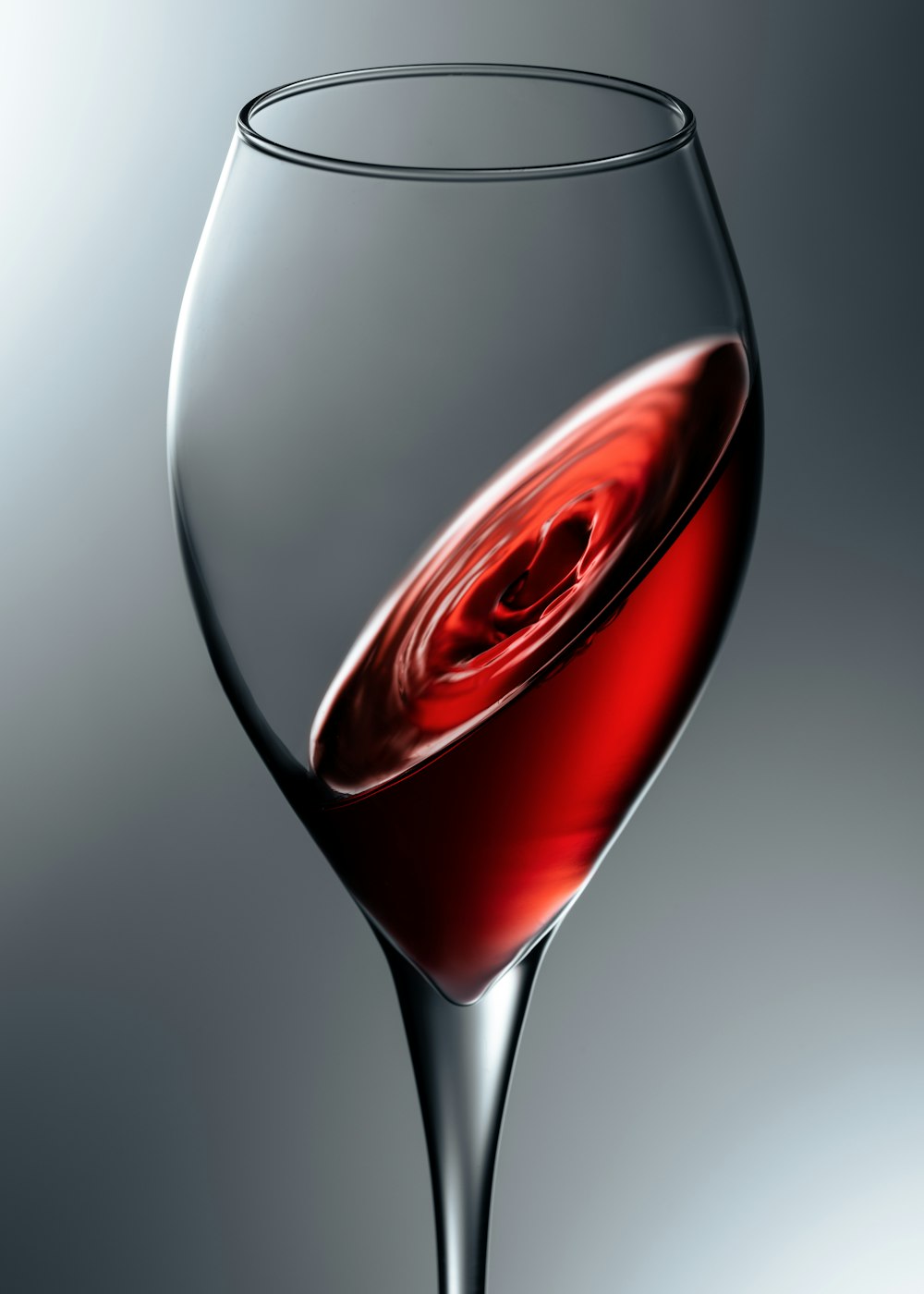 a glass of red wine