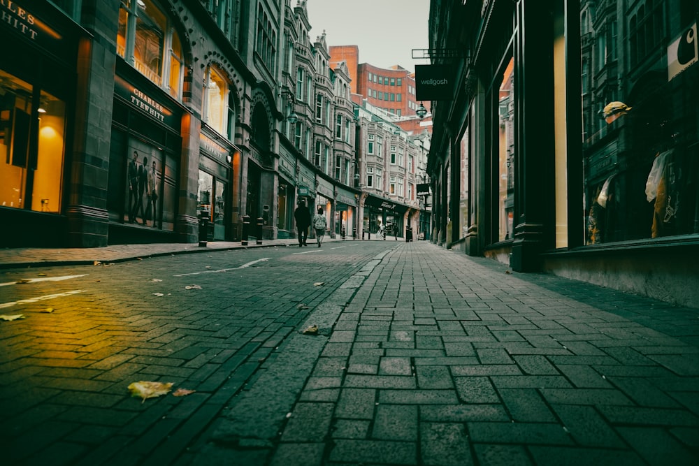 a street with buildings on either side