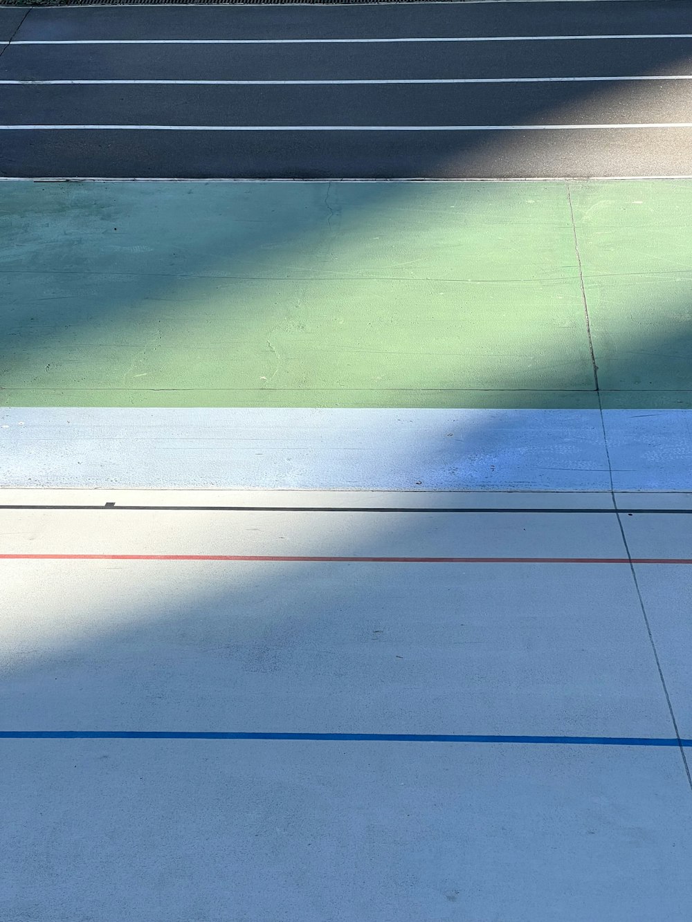 a blue and white tile floor