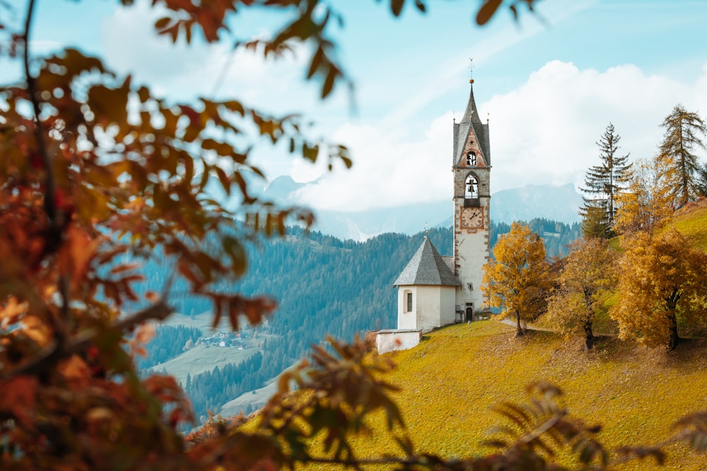 a church with a steeple