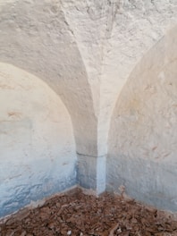 a wall with a hole in it