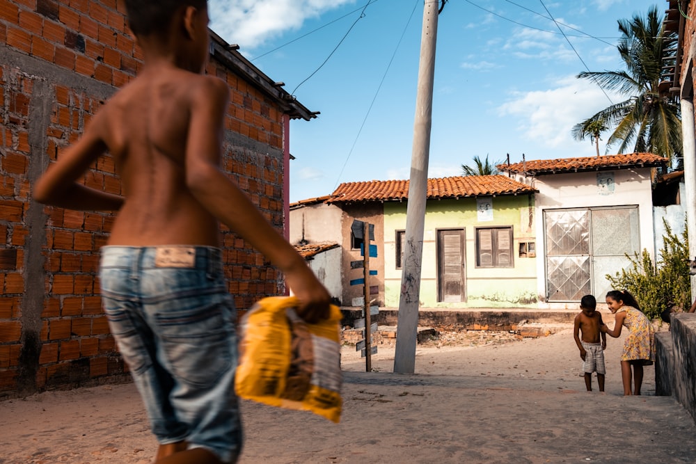 a man walking down a street