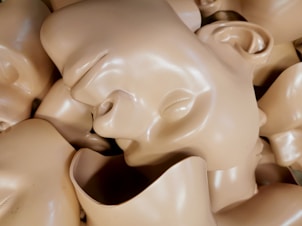 a close-up of a sculpture