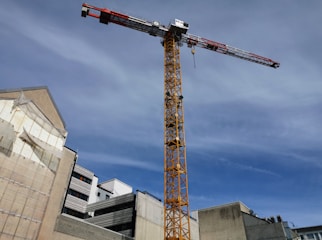 a crane on top of a building