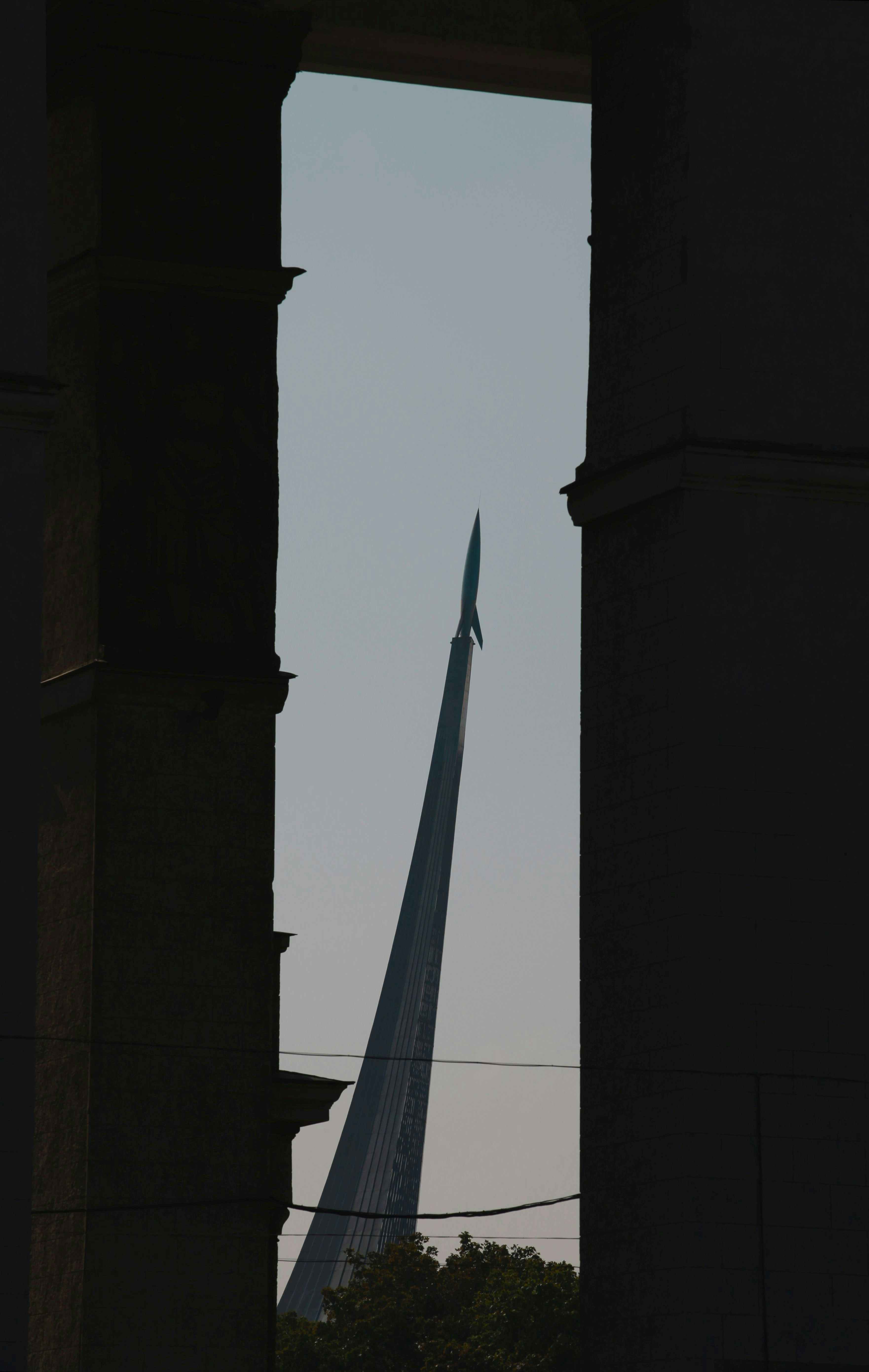 a tall tower with a pointed top