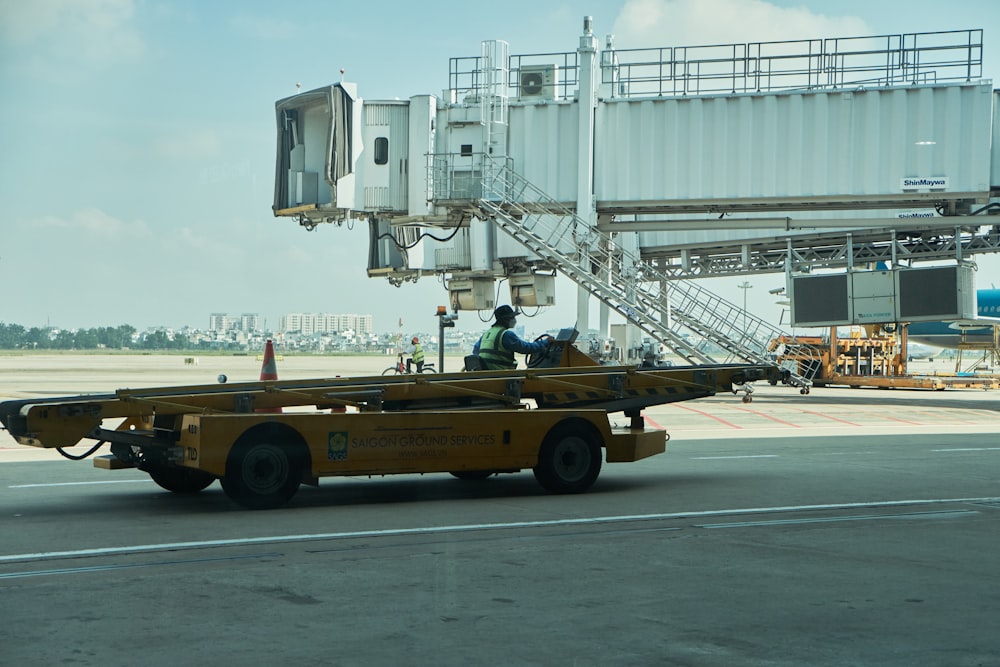 a large truck with a ladder on it