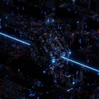 a city at night