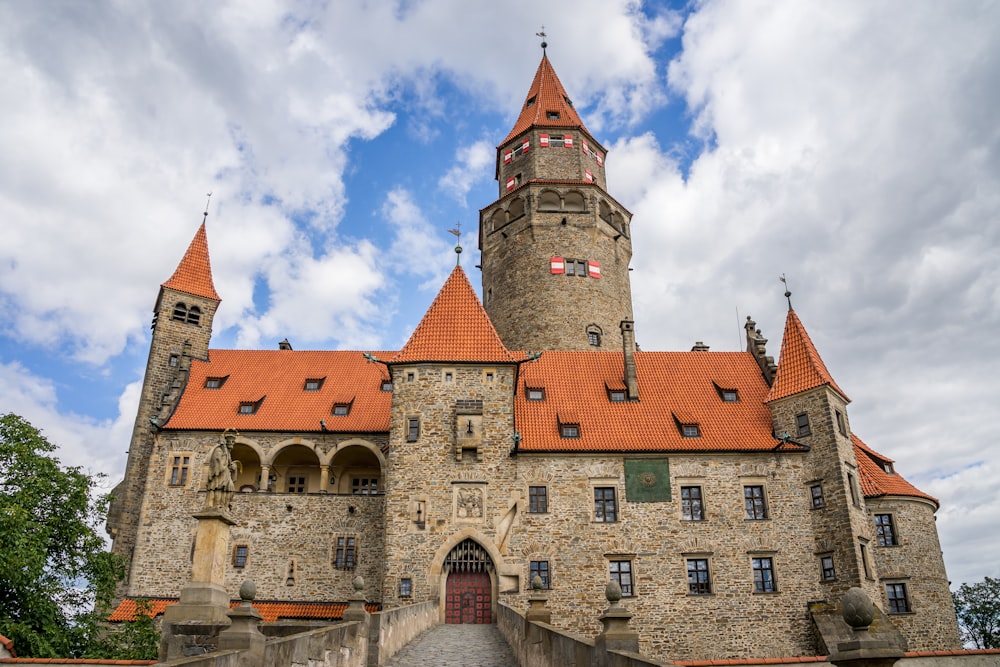 a large building with a tower