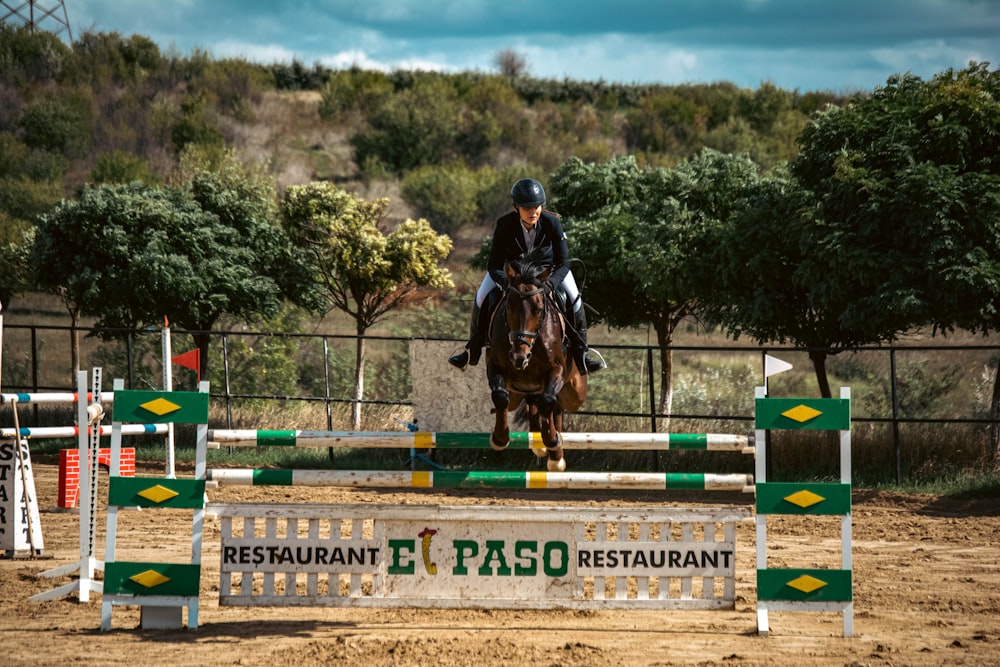 a person riding a horse