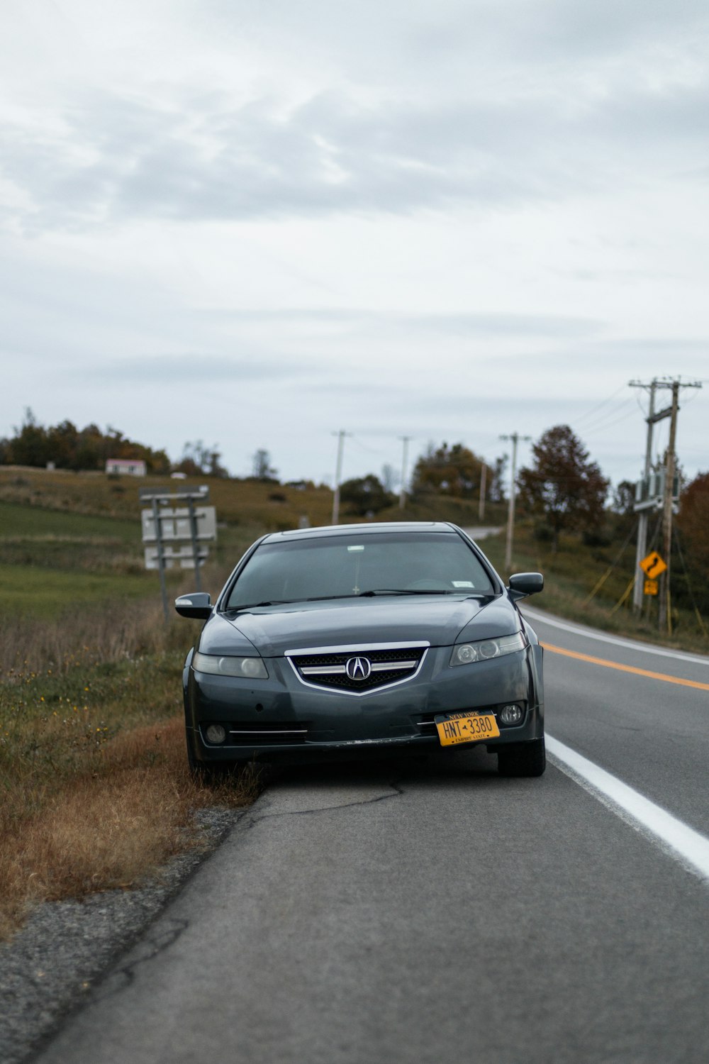 a car on a road