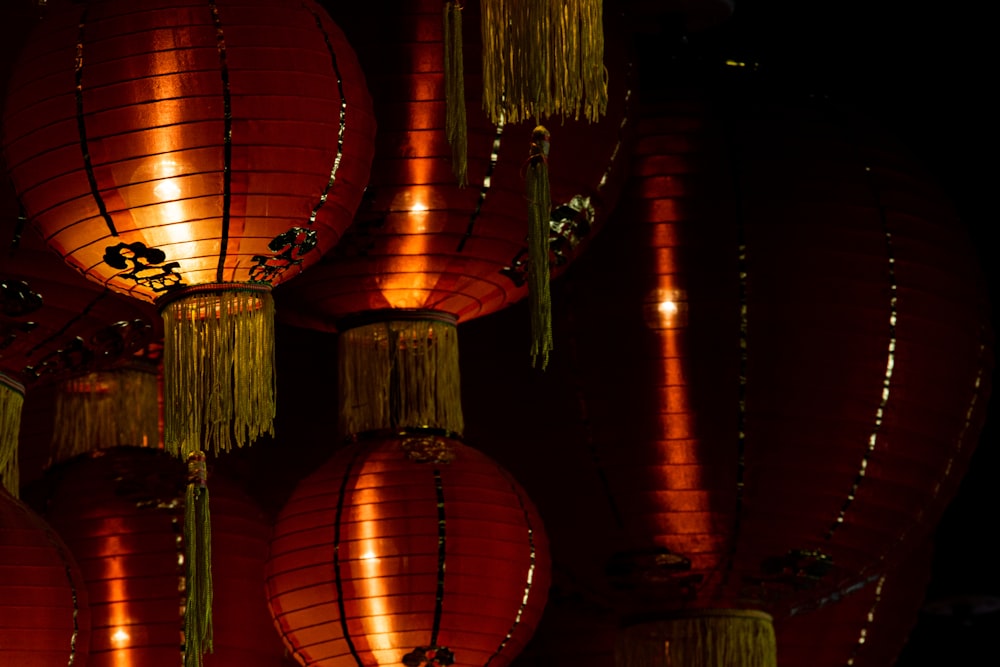 a group of lanterns