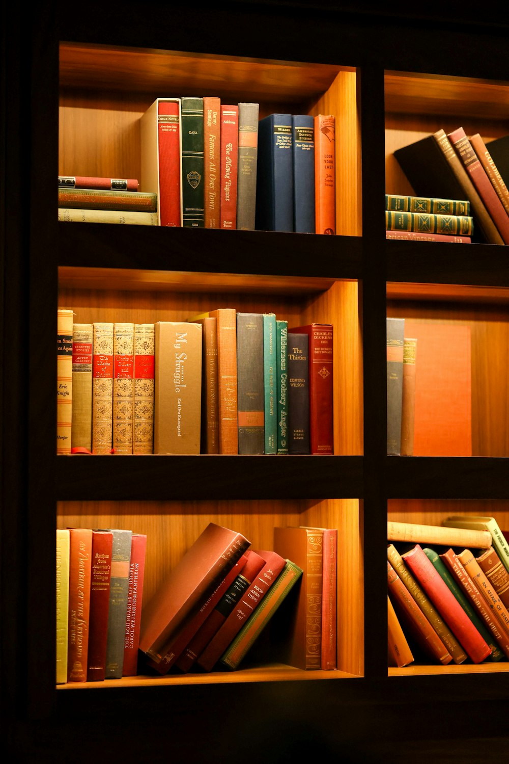 a shelf with books on it