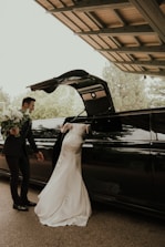 a bride and groom getting married