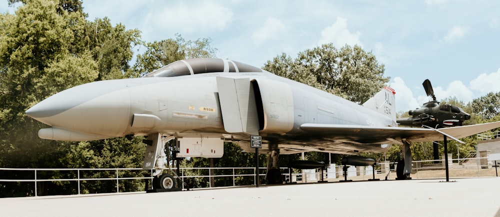 a military jet parked