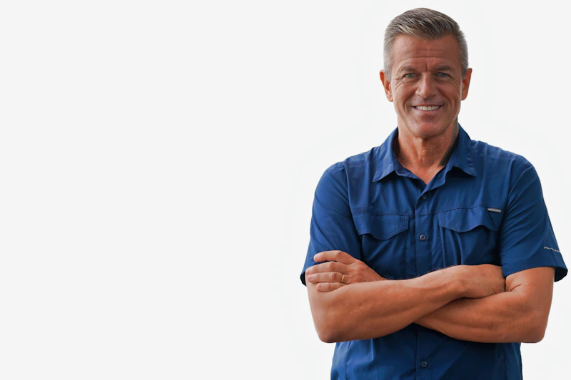 Man standing with folded arms