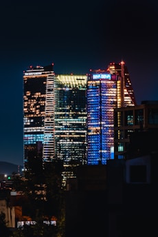 a city at night