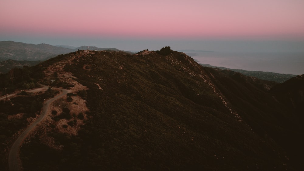 a road on a mountain