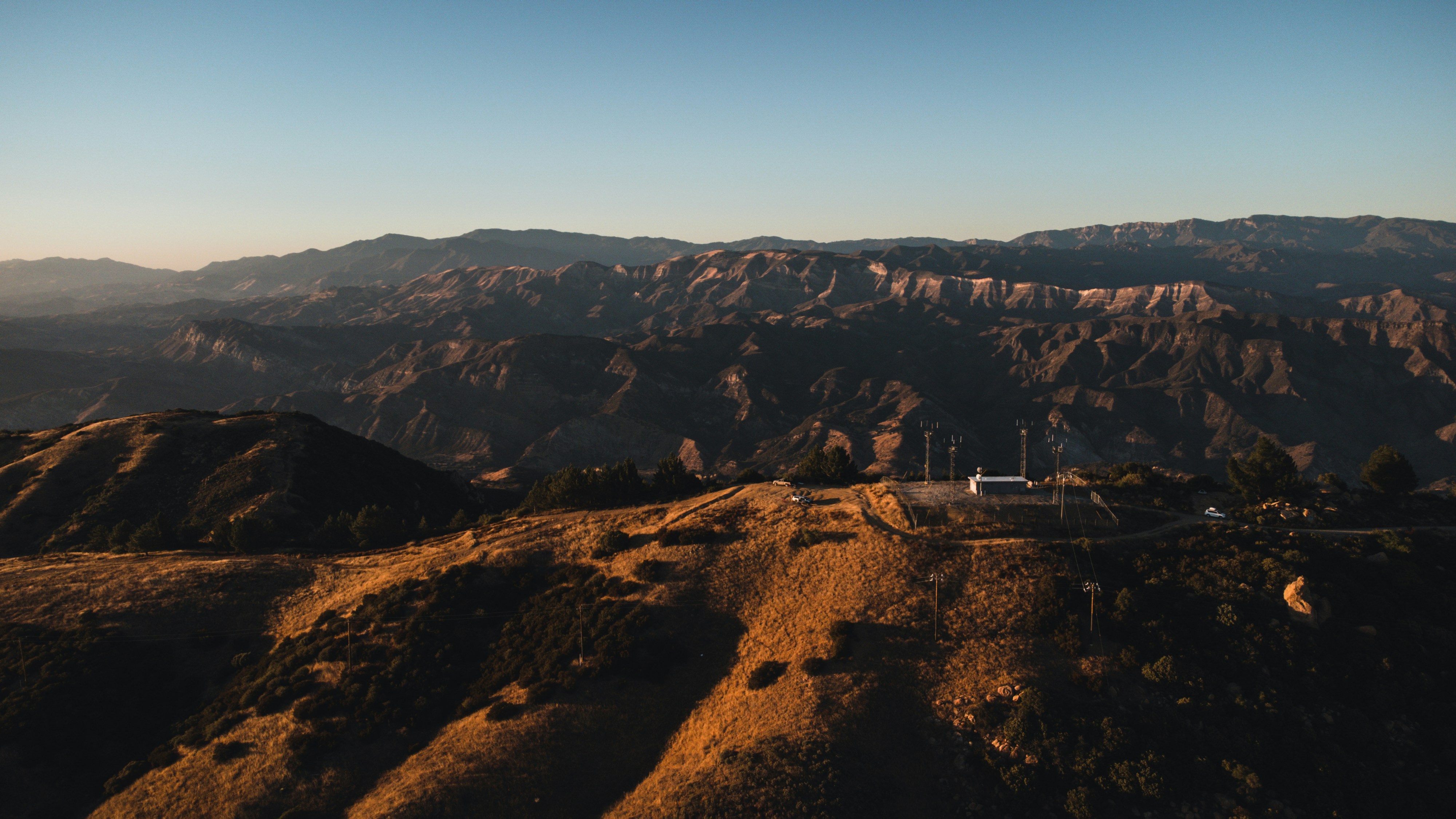 a landscape with hills and trees