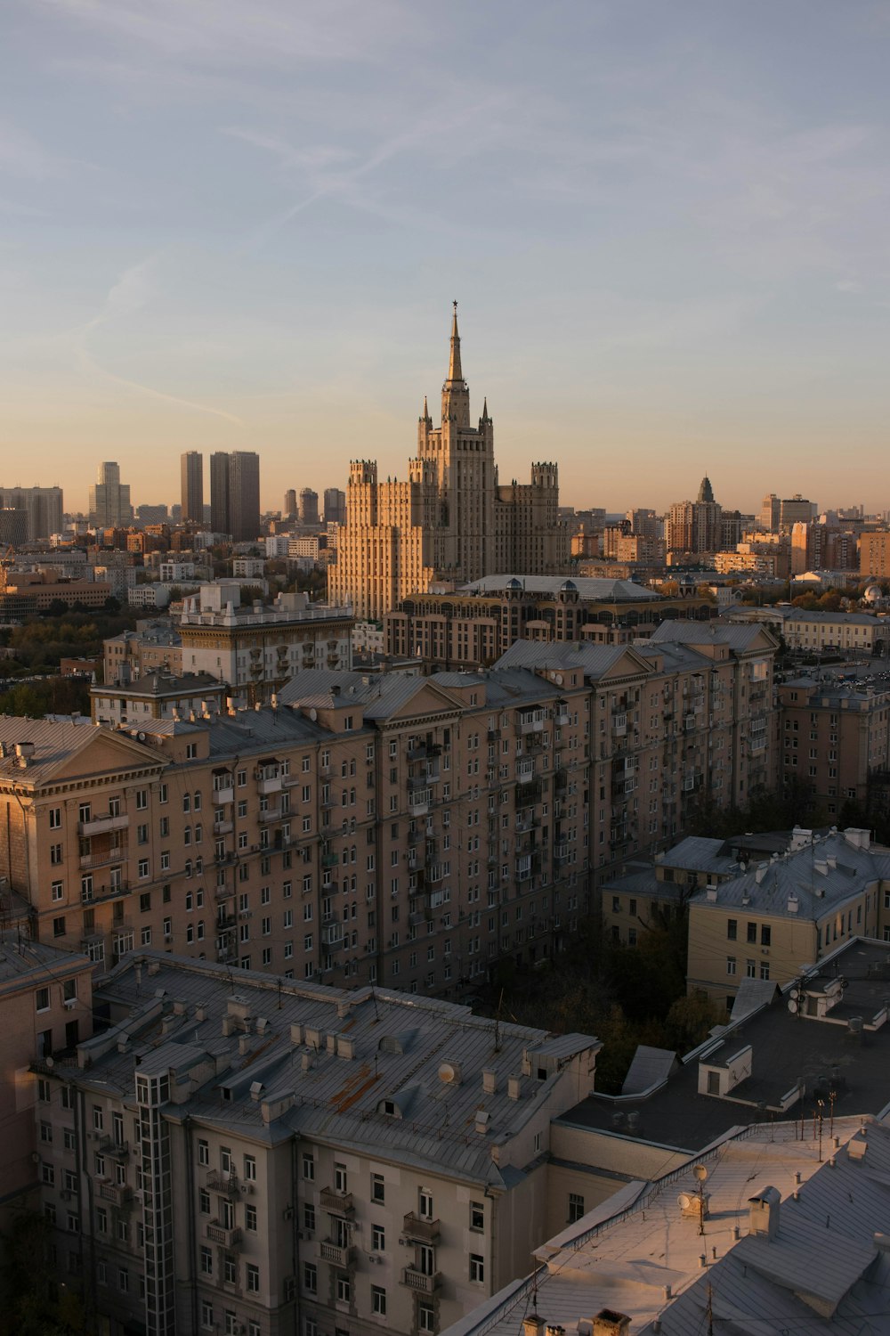 a city with many buildings