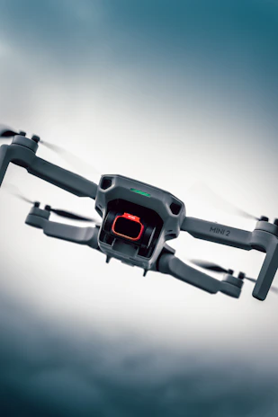 a drone flying in the sky