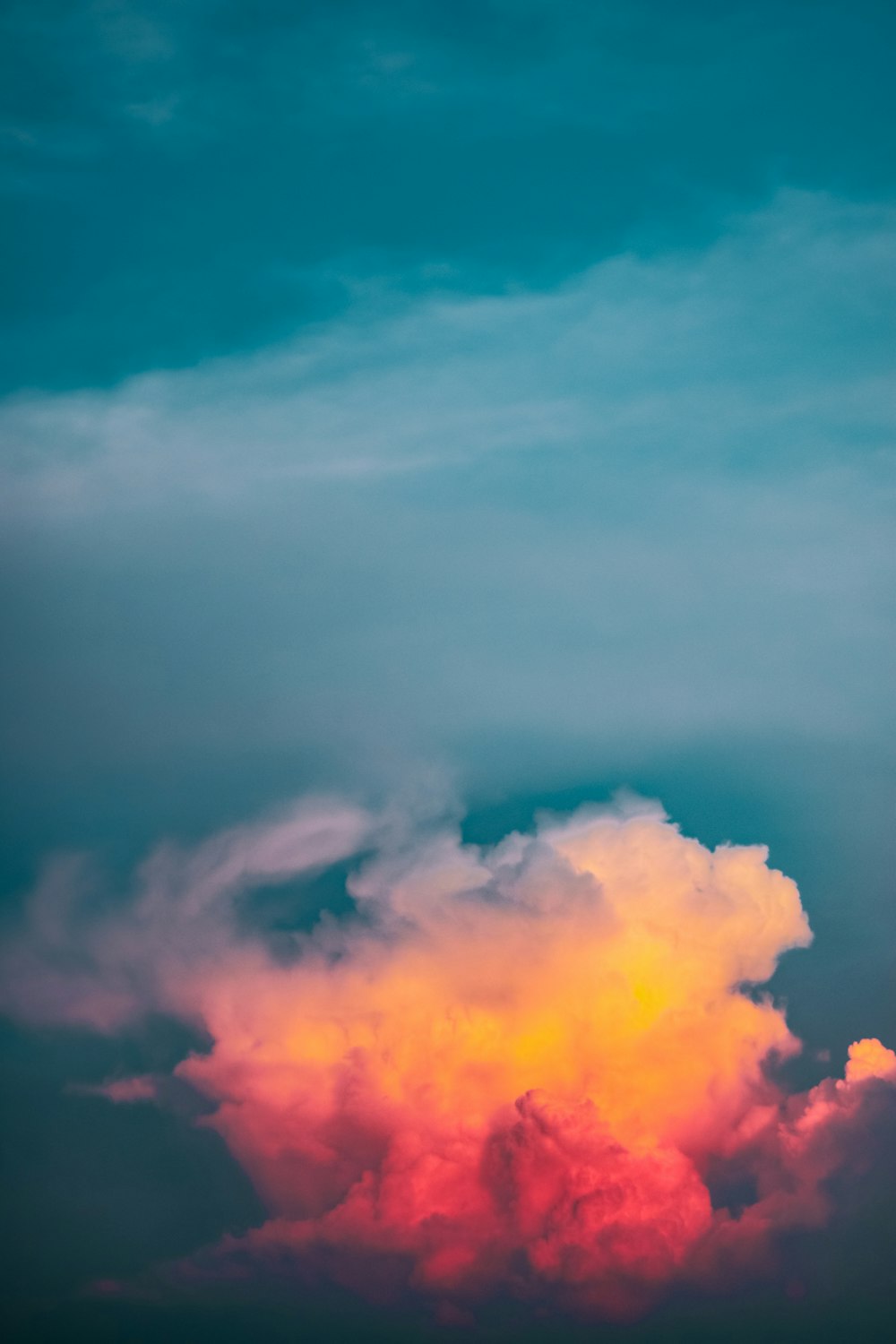 a large cloud in the sky