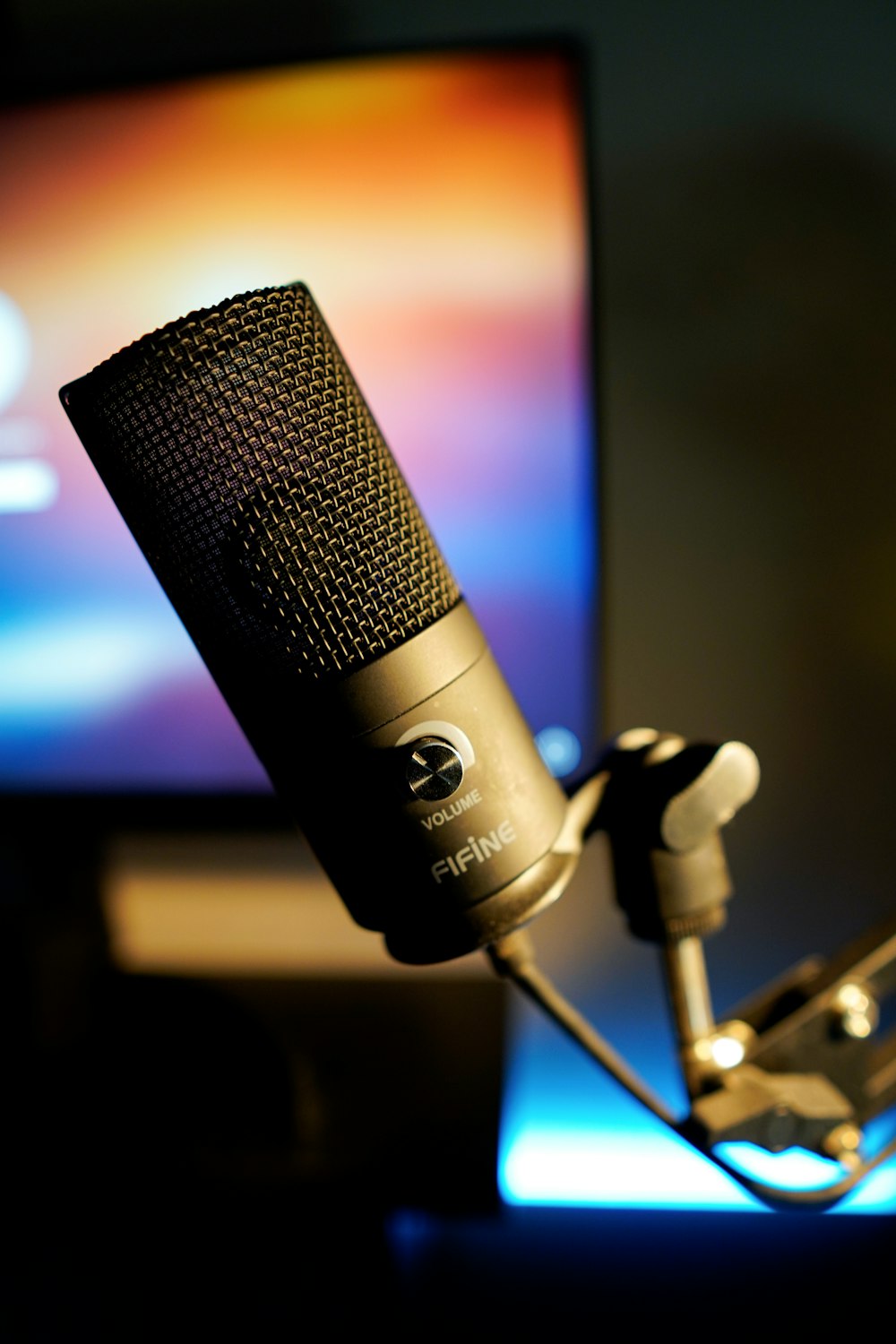 a close-up of a microphone