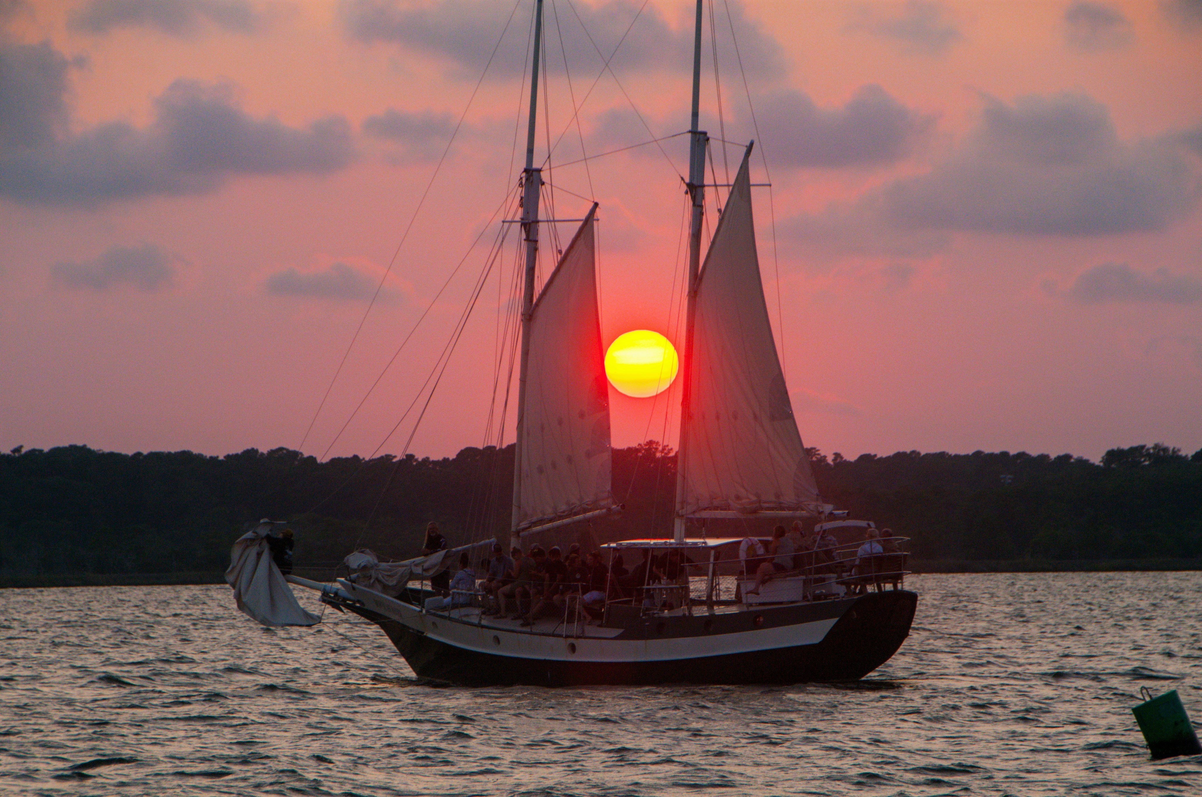 a boat sailing on water