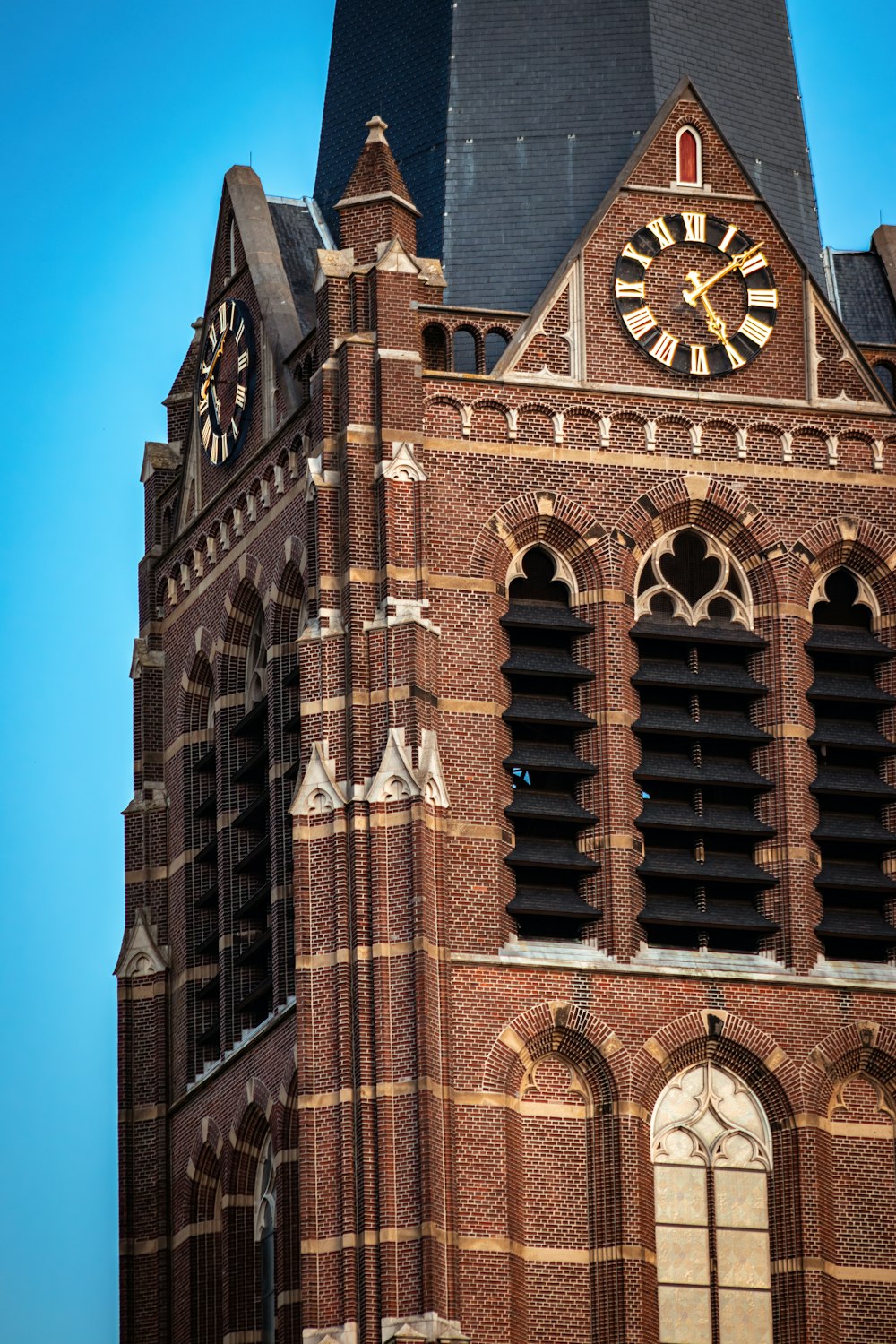 a clock on a tower