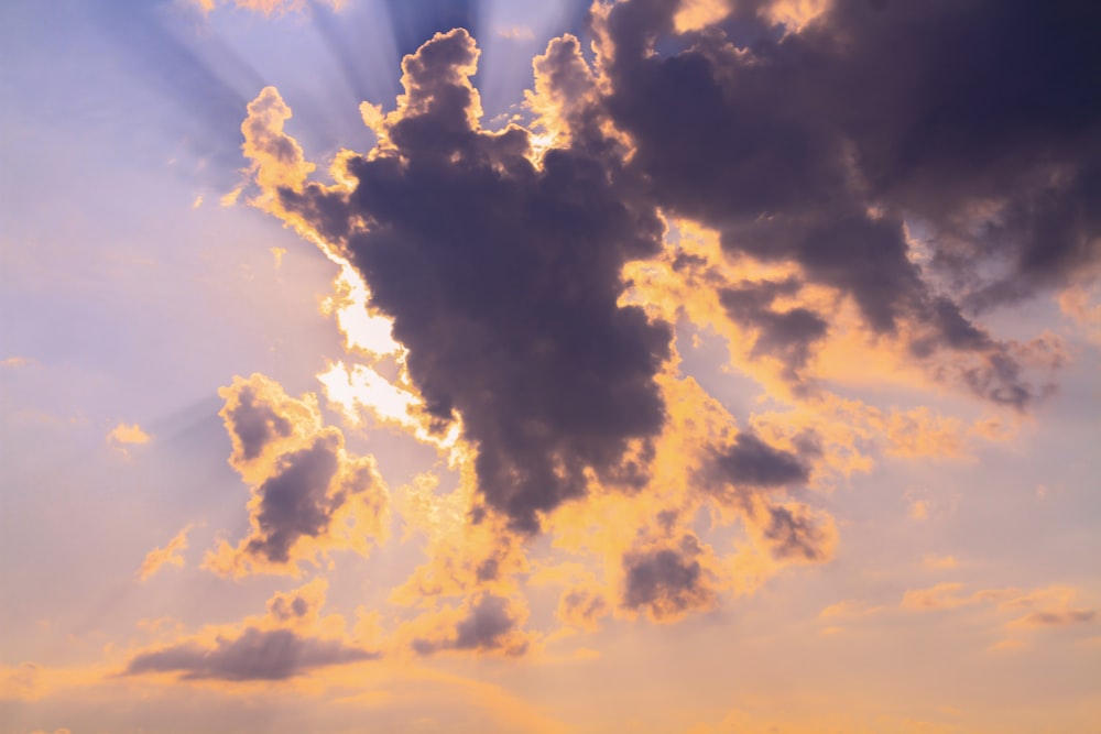 a colorful sky with clouds