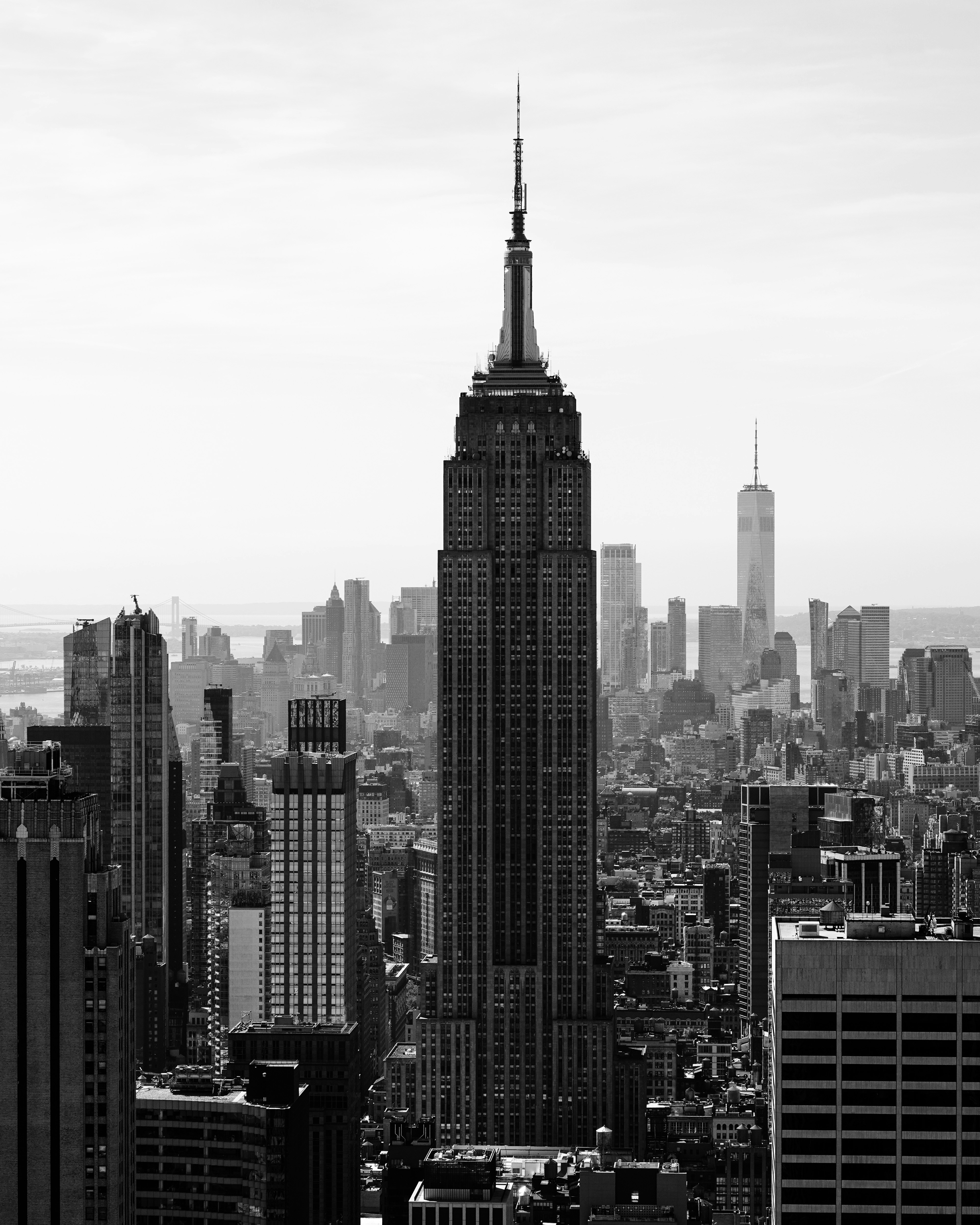 Empire State Building with tall buildings
