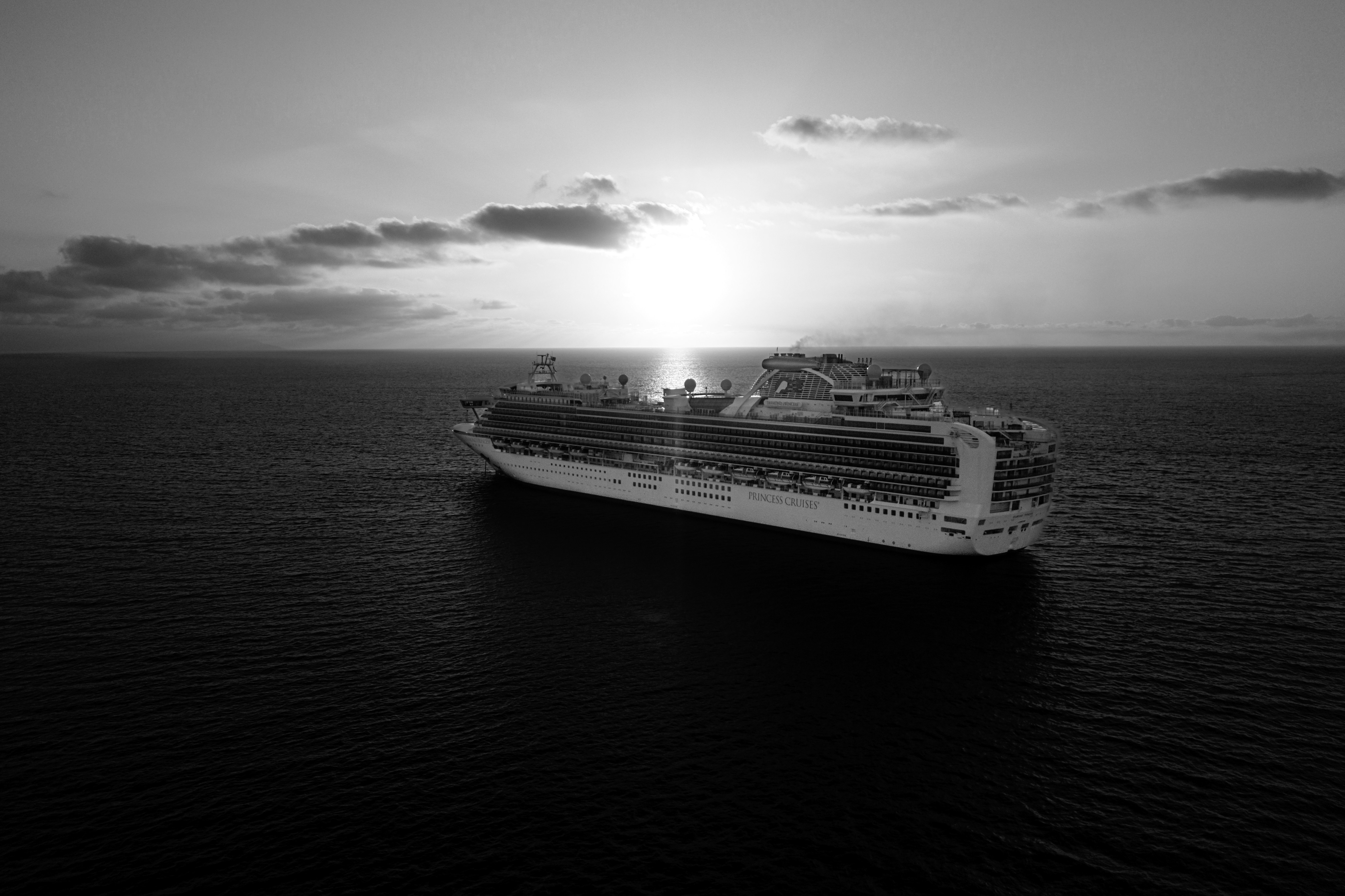 a large ship on the water