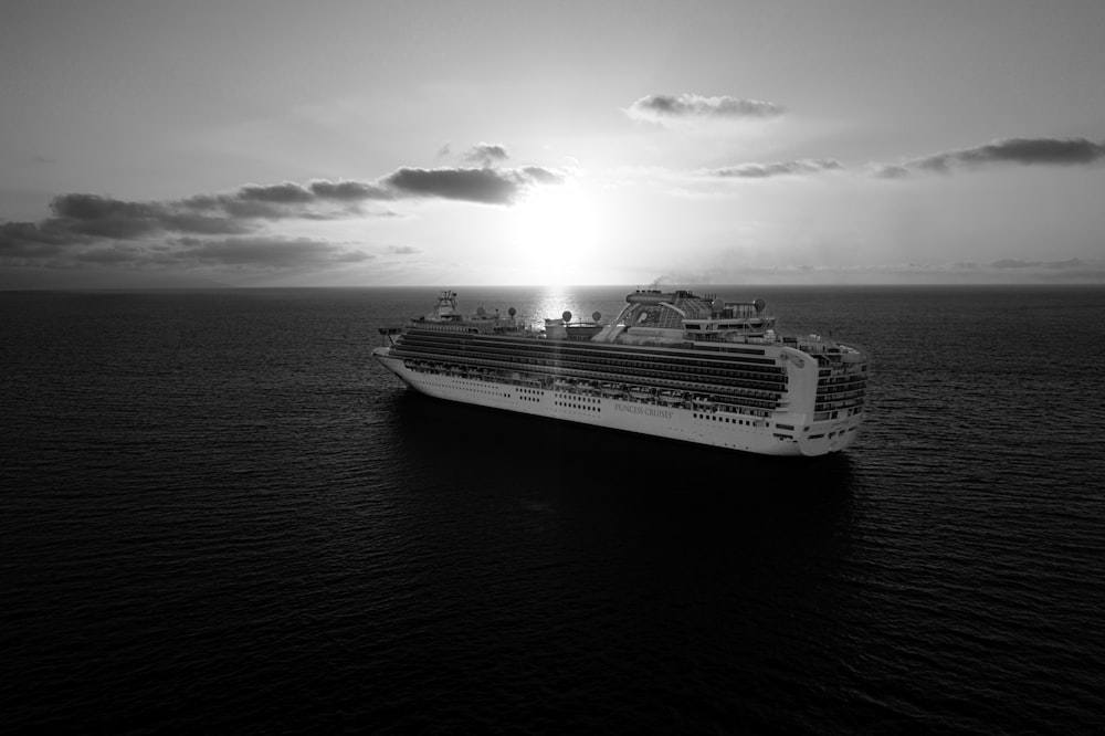 a large ship on the water