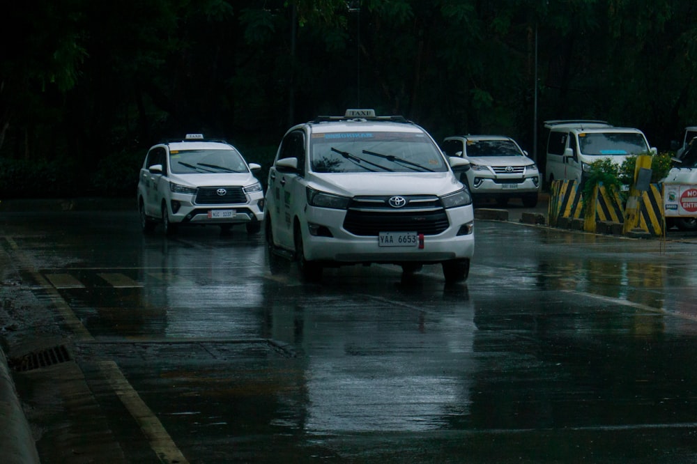 a group of cars on a road