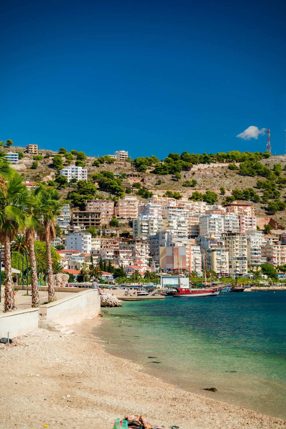 Sarandë waterfront and Ionian coast, Albania