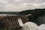 a dam with a waterfall