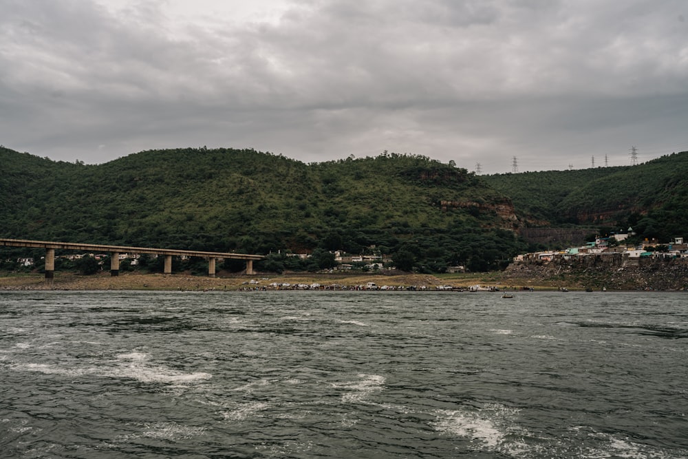 a bridge over a body of water