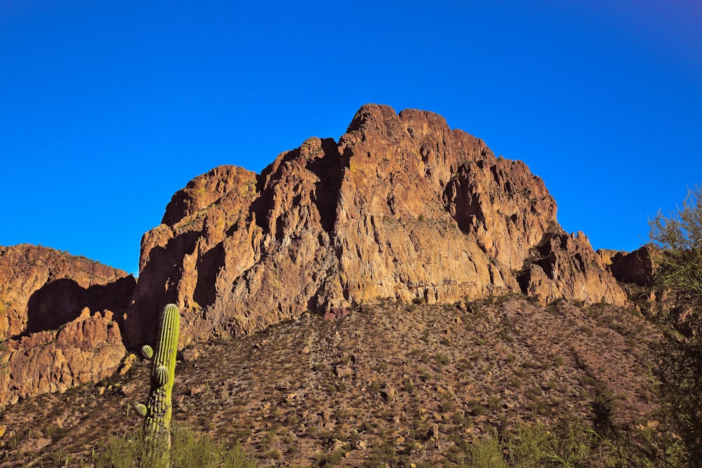 a large rocky mountain