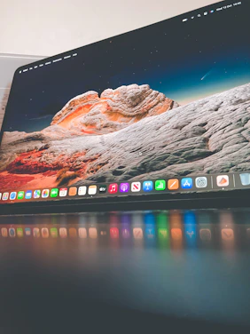 A sleek split-layout interface showing white and dark green panels with constellation animation in the background.