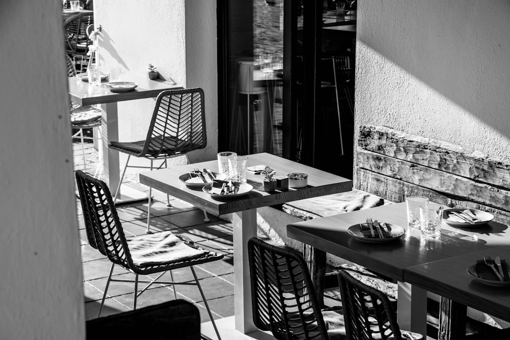 a table with chairs around it