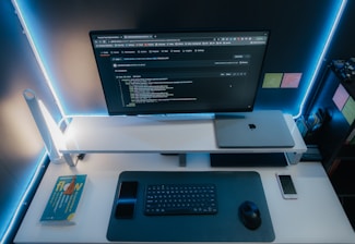 a computer on a desk
