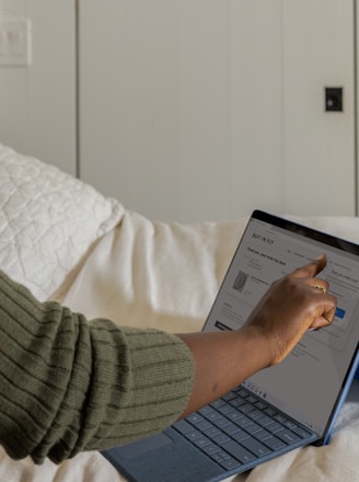 a man using a laptop